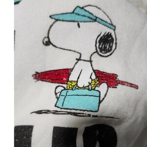 Peanuts‎ Snoopy Cote dAzur Graphic Crewneck Sweatshirt Women's Medium Off White